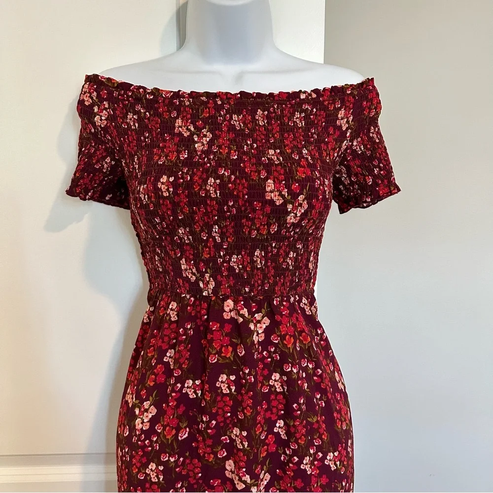 Crystal Doll Red Floral Dress Size Small